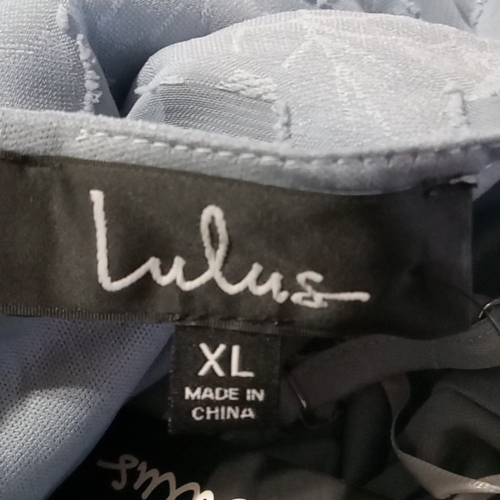 Lulu's Dress Women EXTRA LARGE XL New Summer  Party LIGHT BLUE GRAY - Picture 6 of 7